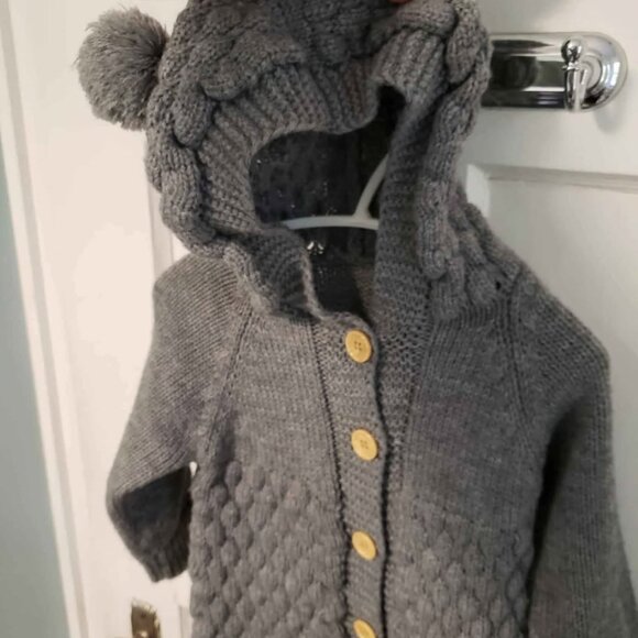 12-18m Baby Knit Onesie Suit Winter Warm Infant Clothing - Picture 5 of 6